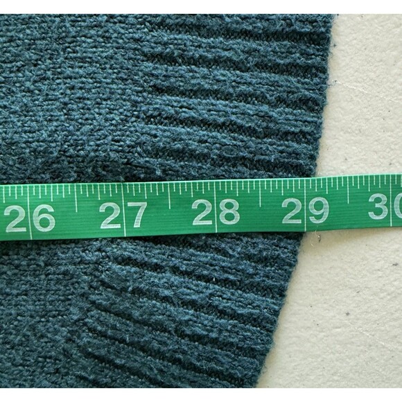 Women’s Teal Cowl Neck Oversized Sweater Quiet Luxury Winter Minimalist Size Med - Picture 9 of 9